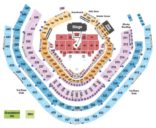 NOAH KAHAN Seating Map Seating Chart