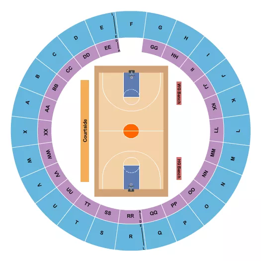 BASKETBALL Seating Map Seating Chart