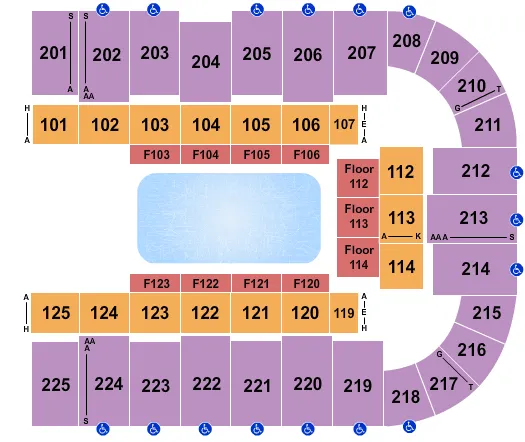 DISNEY ON ICE Seating Map Seating Chart