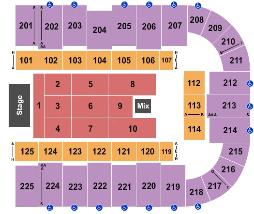 ENDSTAGE 2 Seating Map Seating Chart