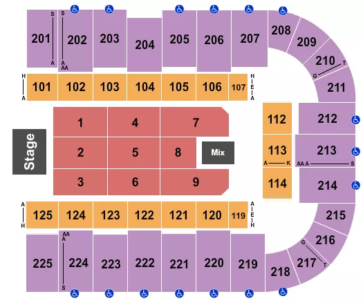 ENDSTAGE 8 Seating Map Seating Chart