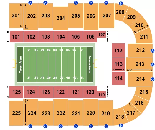 FOOTBALL Seating Map Seating Chart