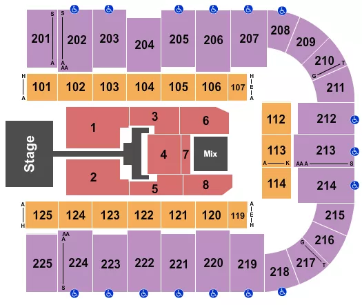 TOBYMAC Seating Map Seating Chart