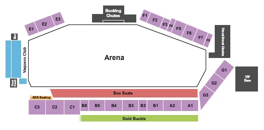 RODEO Seating Map Seating Chart