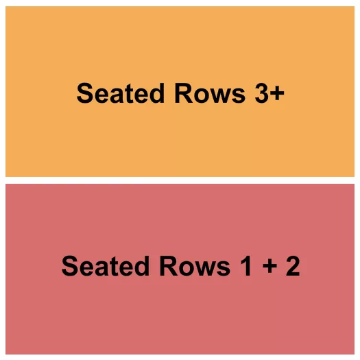 TUFFYS MUSIC BOX ROWS 1 AND 2 ROWS 3 Seating Map Seating Chart