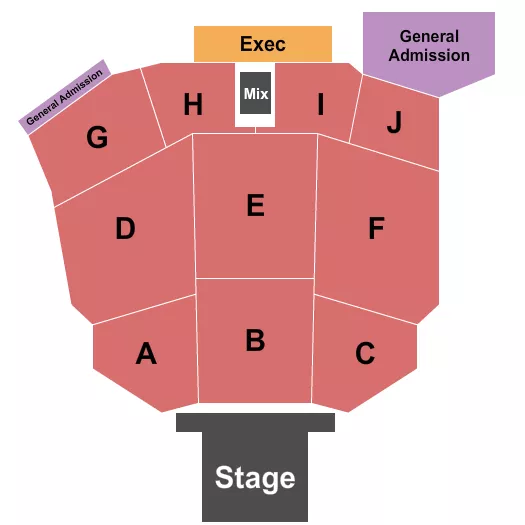 END STAGE Seating Map Seating Chart