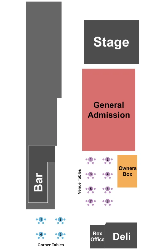 TABLES GA Seating Map Seating Chart