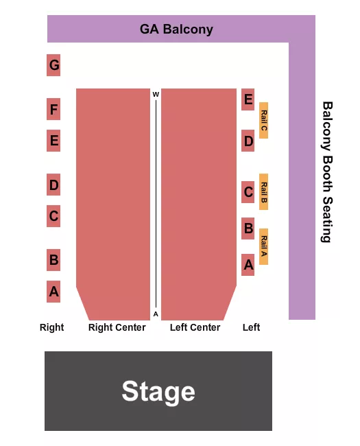 ENDSTAGE L R Seating Map Seating Chart