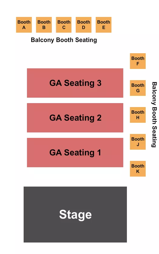 GA SEATING TIERS Seating Map Seating Chart