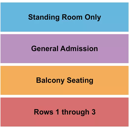RSVD BALC GA SRO Seating Map Seating Chart