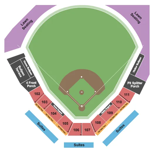 BASEBALL 2020 Seating Map Seating Chart