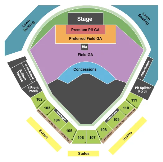 CONCERT Seating Map Seating Chart