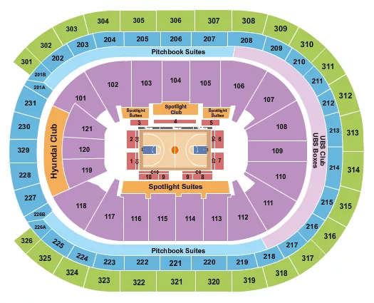 BASKETBALL 2 Seating Map Seating Chart
