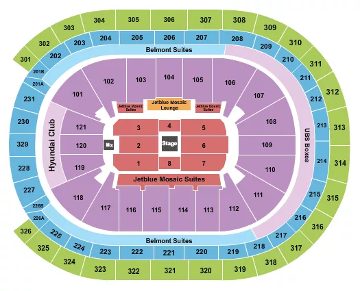 CENTER STAGE 2 Seating Map Seating Chart