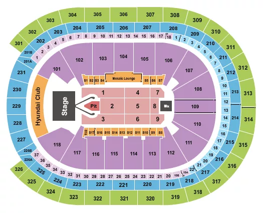 CONAN GRAY Seating Map Seating Chart