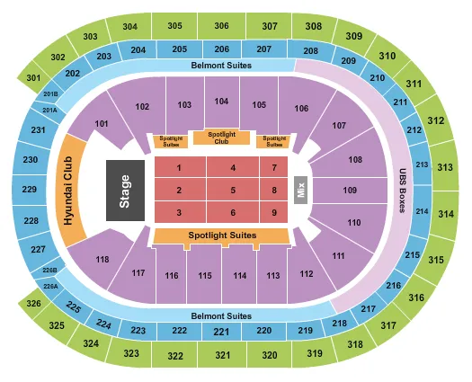 ENDSTAGE 6 Seating Map Seating Chart
