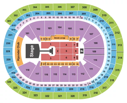 JONAS BROTHERS Seating Map Seating Chart