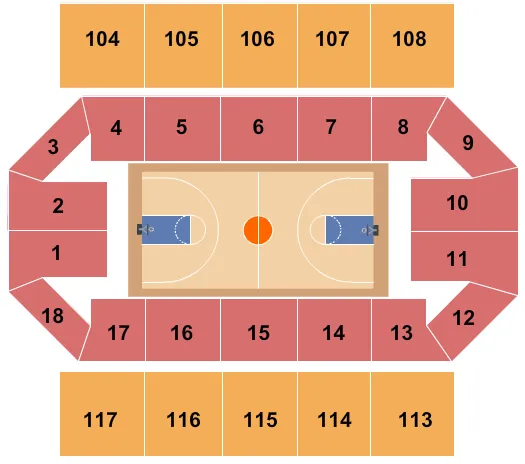 BASKETBALL Seating Map Seating Chart