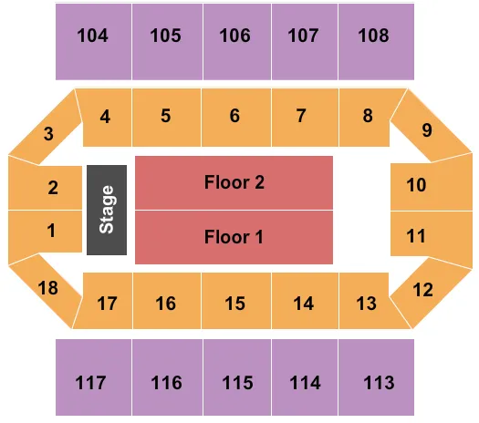 ENDSTAGE 2 Seating Map Seating Chart