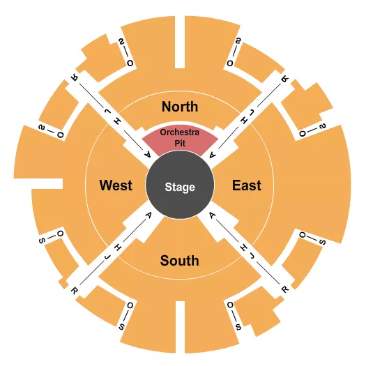 CENTER STAGE Seating Map Seating Chart