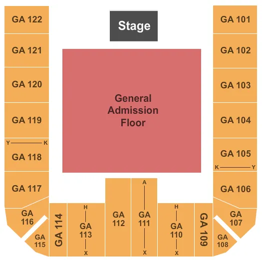 GA FLOOR GA UPPER Seating Map Seating Chart