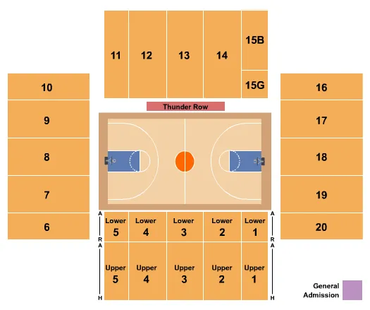 BASKETBALL Seating Map Seating Chart