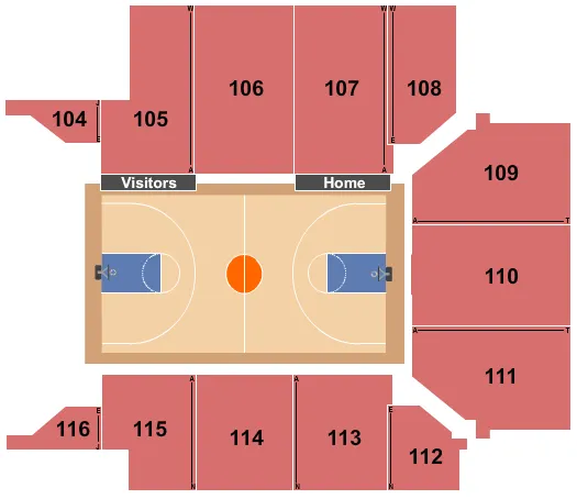 BASKETBALL Seating Map Seating Chart