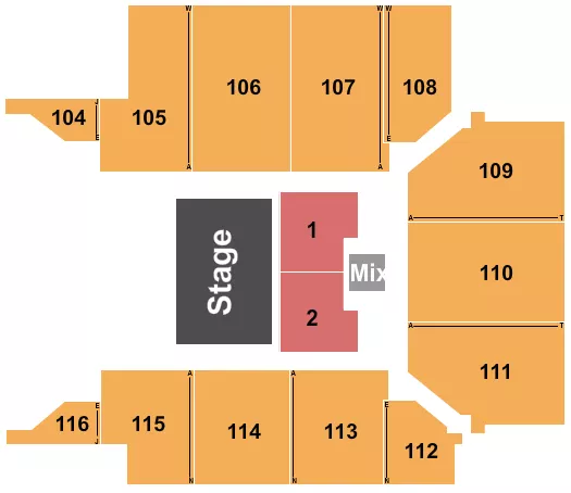 REND COLLECTIVE Seating Map Seating Chart