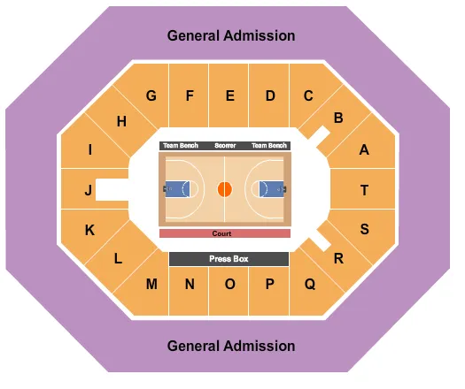 BASKETBALL 2 Seating Map Seating Chart