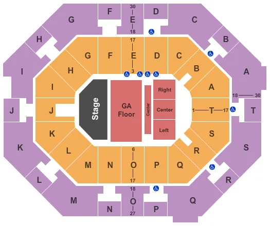 ENDSTAGE RES GA Seating Map Seating Chart