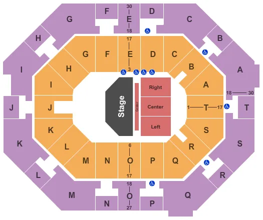EXPANDED THEATRICAL Seating Map Seating Chart