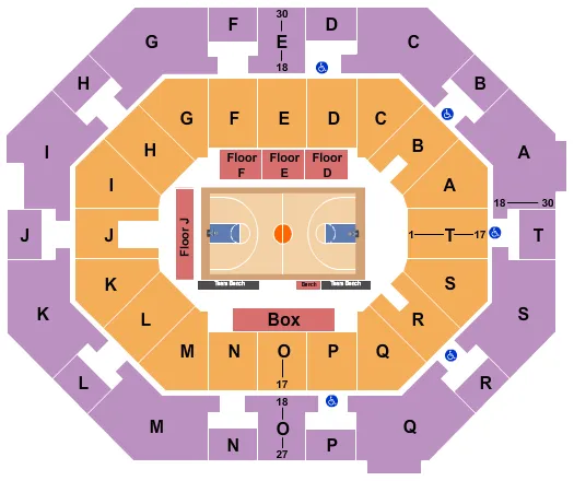 BASKETBALL 3 Seating Map Seating Chart