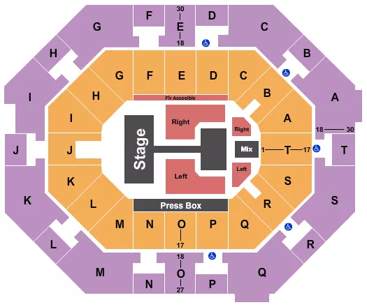 THE REUNION TOUR Seating Map Seating Chart