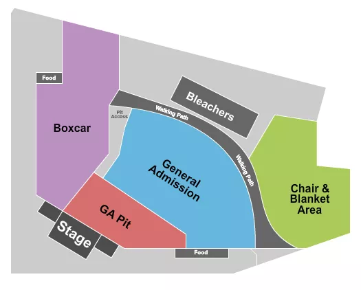 GA PIT BOXCAR 2 Seating Map Seating Chart
