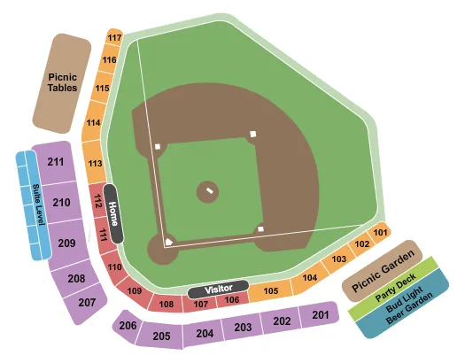 BASEBALL Seating Map Seating Chart