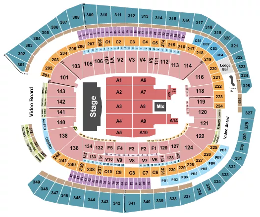 BRUNO MARS Seating Map Seating Chart