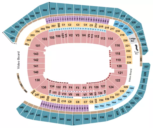 MONSTER JAM Seating Map Seating Chart