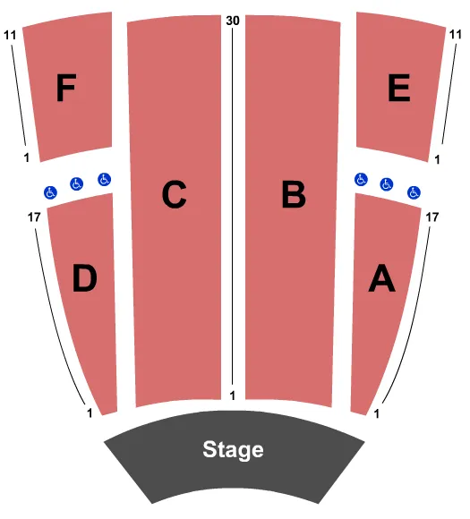 END STAGE Seating Map Seating Chart