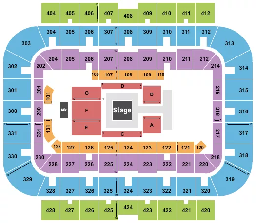 WRESTLING 3 Seating Map Seating Chart