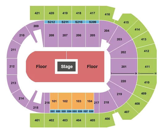 CENTER STAGE Seating Map Seating Chart