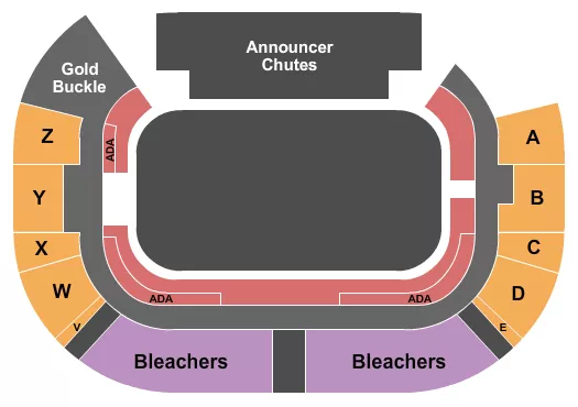 RODEO Seating Map Seating Chart