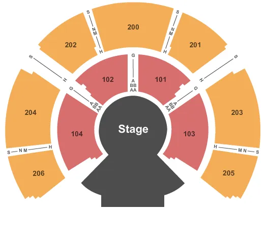 UNDER THE BIG TOP GREATER PHILADELPHIA EXPO CENTER END STAGE Seating Map Seating Chart
