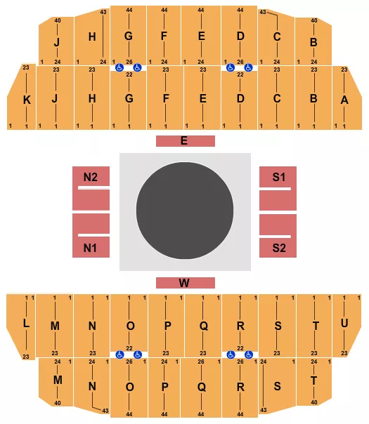 UNI DOME WRESTLING Seating Map Seating Chart