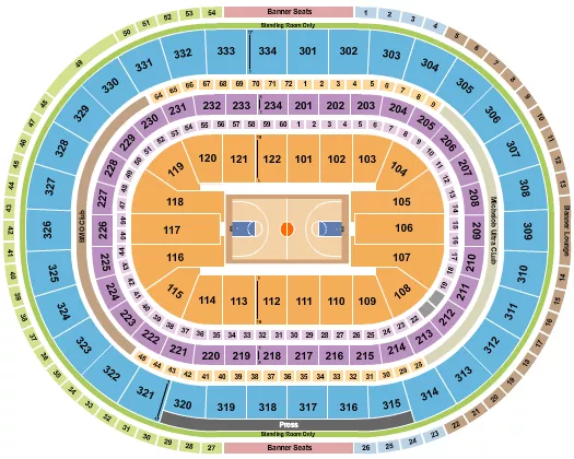 BASKETBALL NCAA TOURNAMENT Seating Map Seating Chart