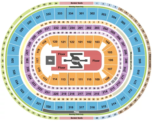 BURNA BOY Seating Map Seating Chart