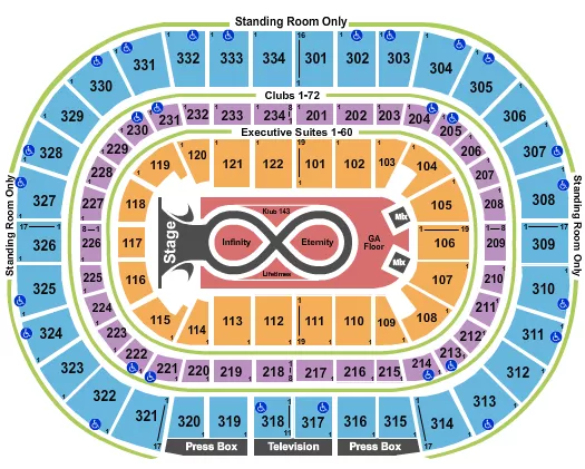 KATY PERRY Seating Map Seating Chart