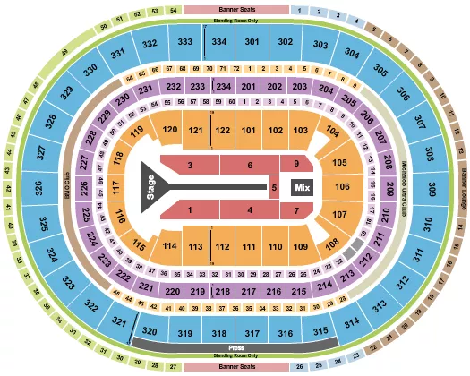 MAROON 5 2025 Seating Map Seating Chart