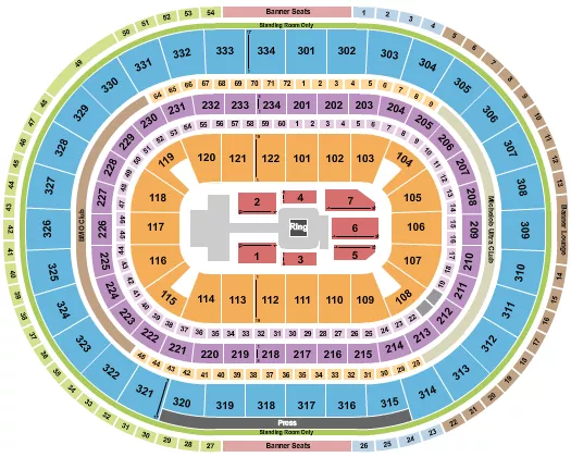 WWE 2 Seating Map Seating Chart