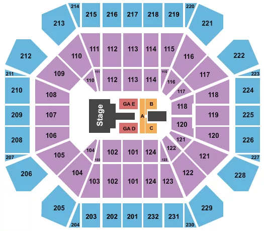 LUKE BRYAN Seating Map Seating Chart