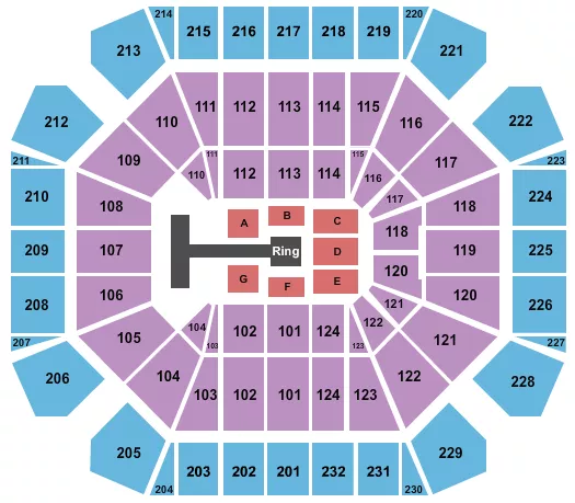 WWE Seating Map Seating Chart